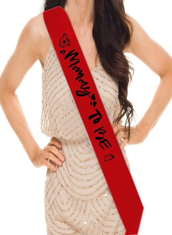 Hubops Mommy to be sash and Daddy to be Sash for Party Decoration Combo Pack (Mommy n Daddy RED) - Image 3